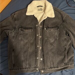 Levi’s Silver Tab Denim Sherpa Jacket (Large)